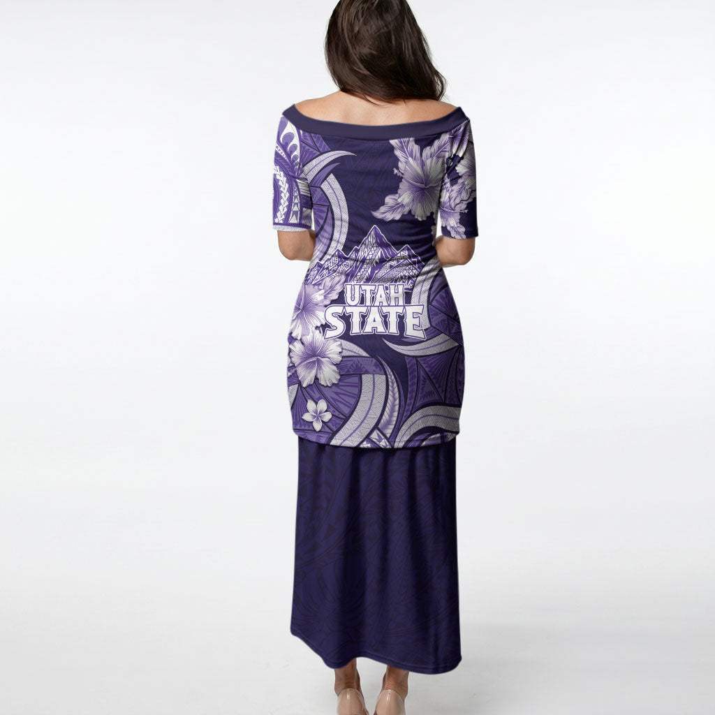 Utah State Polynesian Heritage Puletasi Floral Tribal Pattern Tropical Flowers LT05 - Polynesian Pride