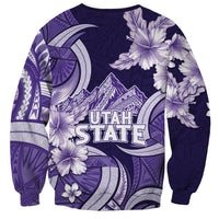 Utah State Polynesian Heritage Sweatshirt Floral Tribal Pattern Tropical Flowers LT05 - Polynesian Pride