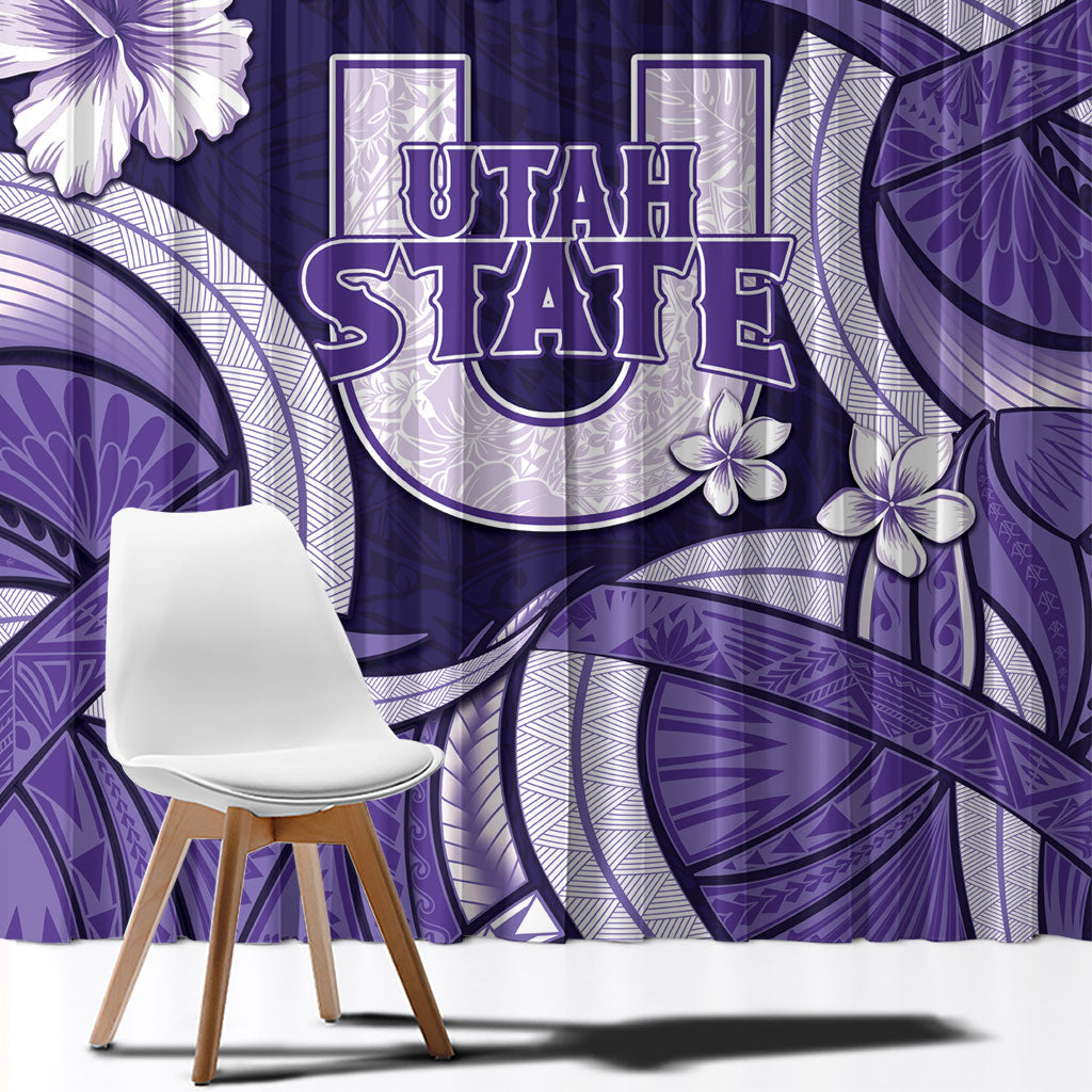 Utah State Polynesian Heritage Window Curtain Floral Tribal Pattern Tropical Flowers LT05 - Polynesian Pride