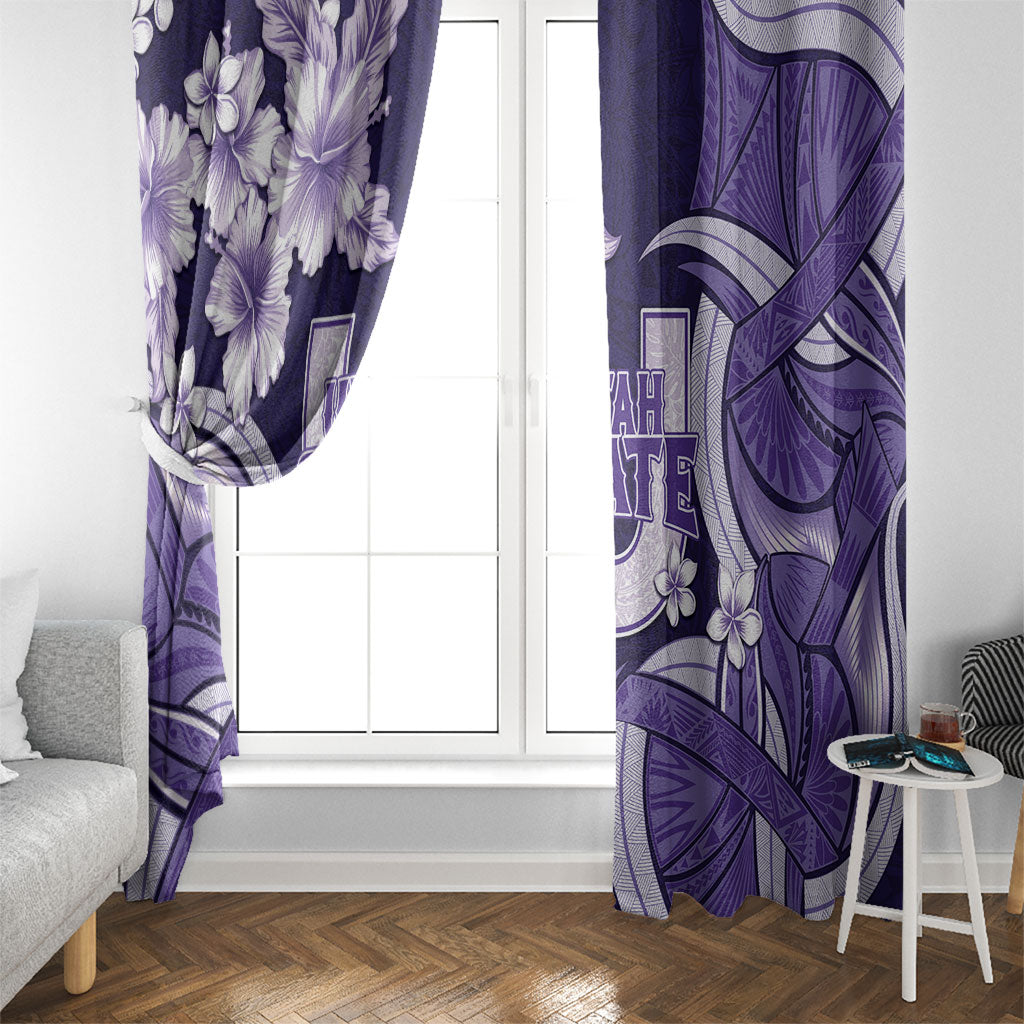 Utah State Polynesian Heritage Window Curtain Floral Tribal Pattern Tropical Flowers LT05 - Polynesian Pride