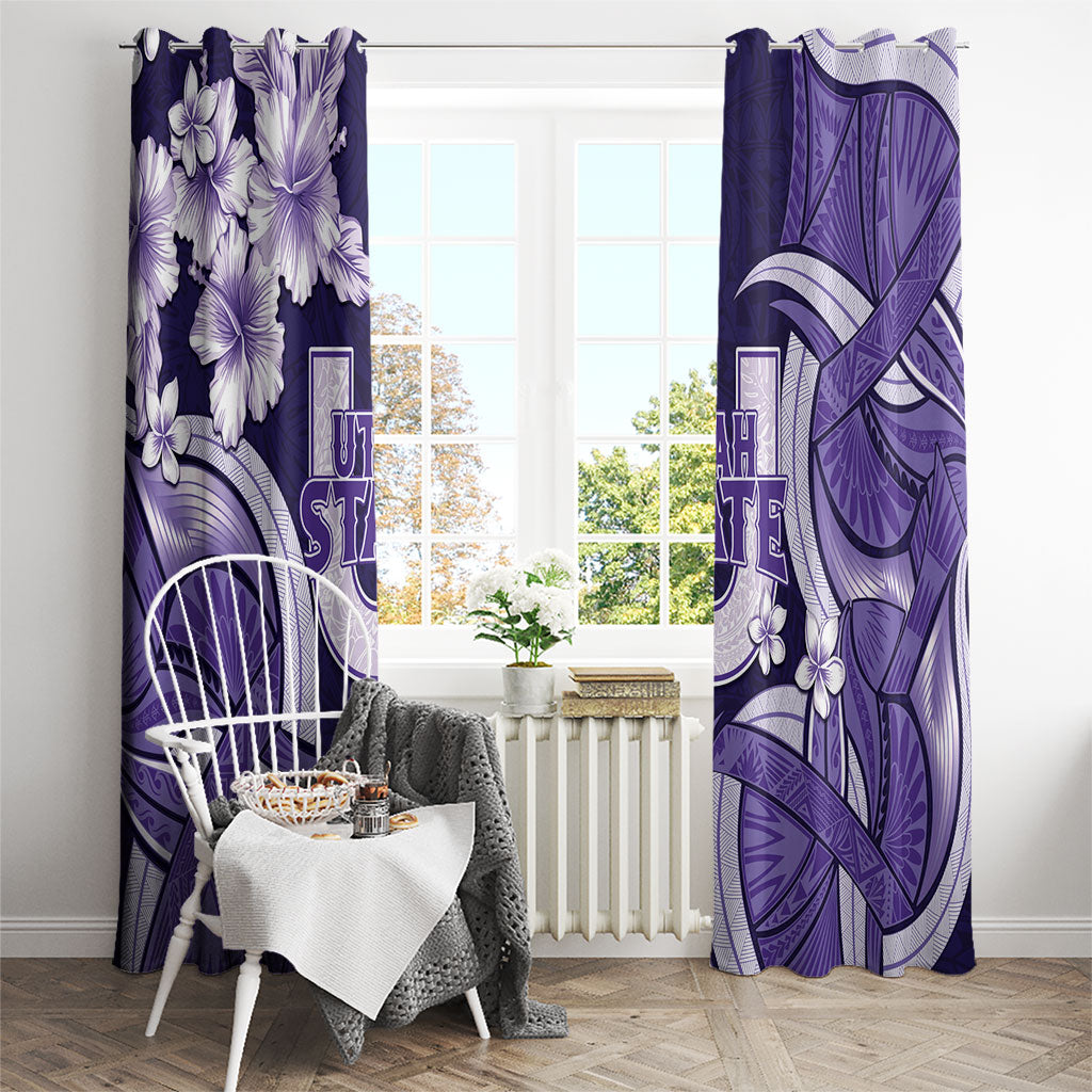 Utah State Polynesian Heritage Window Curtain Floral Tribal Pattern Tropical Flowers LT05 - Polynesian Pride