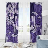 Utah State Polynesian Heritage Window Curtain Floral Tribal Pattern Tropical Flowers LT05 - Polynesian Pride