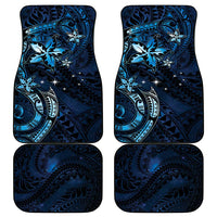 Hawaii Makahiki Season Car Mats Floral Tribal Tattoo Blue Galaxy