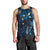 Hawaii Makahiki Season Men Tank Top Floral Tribal Tattoo Blue Galaxy