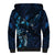 Hawaii Makahiki Season Sherpa Hoodie Floral Tribal Tattoo Blue Galaxy