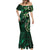 Hawaii Makahiki Season Mermaid Dress Floral Tribal Tattoo Green Galaxy