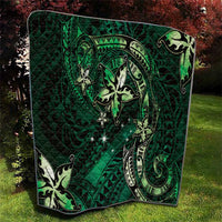 Hawaii Makahiki Season Quilt Floral Tribal Tattoo Green Galaxy