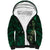 Hawaii Makahiki Season Sherpa Hoodie Floral Tribal Tattoo Green Galaxy