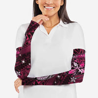 Hawaii Makahiki Season Arm Sleeves Floral Tribal Tattoo Pink Galaxy - Polynesian Pride