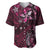 Hawaii Makahiki Season Baseball Jersey Floral Tribal Tattoo Pink Galaxy