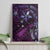 Hawaii Makahiki Season Canvas Wall Art Floral Tribal Tattoo Purple Galaxy