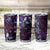 Hawaii Makahiki Season Tumbler Cup Floral Tribal Tattoo Purple Galaxy