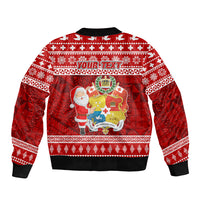 Personalized Tonga Christmas Bomber Jacket Kilisimasi Fiefia Santas Coat Of Arms LT05 - Polynesian Pride