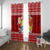 Tonga Christmas Window Curtain Kilisimasi Fiefia Santas Coat Of Arms LT05 Grommets Red - Polynesian Pride