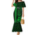 Personalized Hawaii Hauoli Makahiki Hou Mermaid Dress Lono Hawaiian God Kakau Polynesian Tribal Green LT05 Women Green - Polynesian Pride