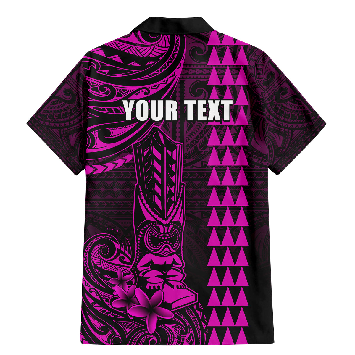 Personalized Hawaii Hauoli Makahiki Hou Family Matching Mermaid Dress and Hawaiian Shirt Lono Hawaiian God Kakau Polynesian Tribal Pink LT05 - Polynesian Pride