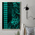 Hawaii Hauoli Makahiki Hou Canvas Wall Art Lono Hawaiian God Kakau Polynesian Tribal Turquoise LT05 - Polynesian Pride