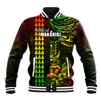 Personalized Hawaii Hauoli Makahiki Hou Baseball Jacket Lono Hawaiian God Kakau Polynesian Tribal Reggae LT05 Unisex Reggae - Polynesian Pride