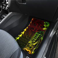 Hawaii Hauoli Makahiki Hou Car Mats Lono Hawaiian God Kakau Polynesian Tribal Reggae LT05 - Polynesian Pride