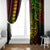 Hawaii Hauoli Makahiki Hou Window Curtain Lono Hawaiian God Kakau Polynesian Tribal Reggae LT05 - Polynesian Pride