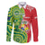 Custom Tonga Australia Rugby Family Matching Off The Shoulder Long Sleeve Dress and Hawaiian Shirt Kangaroos And Tonga Mate Maa Together