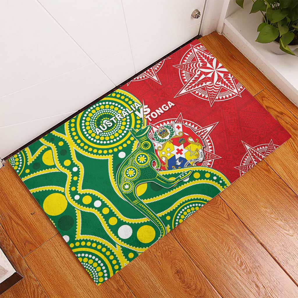 Tonga Australia Rugby Rubber Doormat Kangaroos And Tonga Mate Maa Together