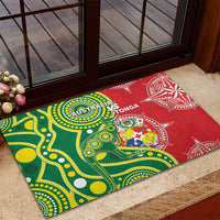 Tonga Australia Rugby Rubber Doormat Kangaroos And Tonga Mate Maa Together