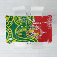 Tonga Australia Rugby Tablecloth Kangaroos And Tonga Mate Maa Together