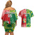 Custom Tonga XIII And Australia Kangaroos Couples Matching Off Shoulder Short Dress and Hawaiian Shirt Mate Maa Tongan Ngatu With Aboriginal