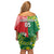 Custom Tonga XIII And Australia Kangaroos Family Matching Off Shoulder Short Dress and Hawaiian Shirt Mate Maa Tongan Ngatu With Aboriginal