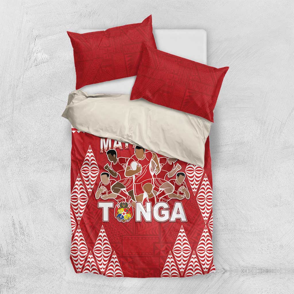 Tonga Rugby Bedding Set Tonga Mate Ma'a Take The Lead
