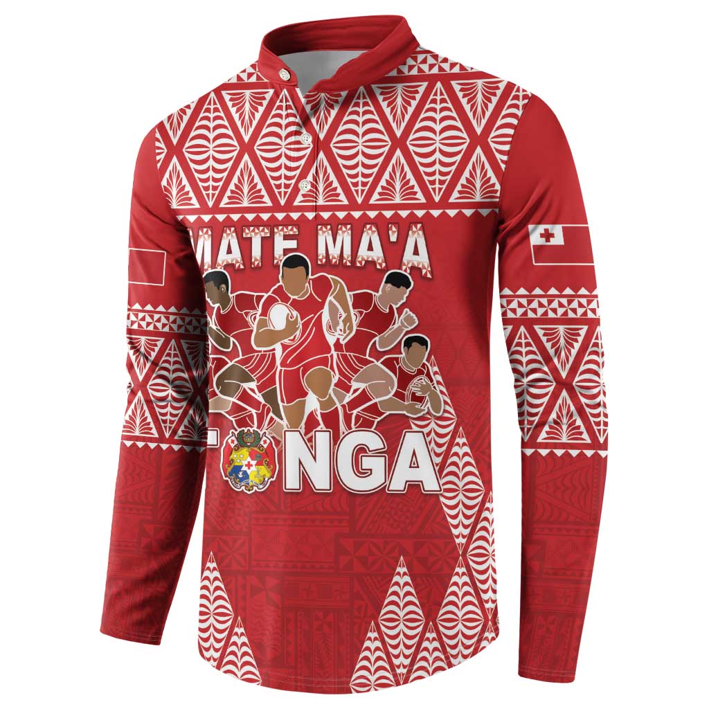 Custom Tonga Rugby Button Sweatshirt Tonga Mate Ma'a Take The Lead