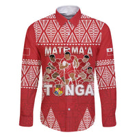 Custom Tonga Rugby Family Matching Long Sleeve Bodycon Dress and Hawaiian Shirt Tonga Mate Ma'a Take The Lead