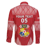 Custom Tonga Rugby Family Matching Off The Shoulder Long Sleeve Dress and Hawaiian Shirt Tonga Mate Ma'a Take The Lead LT05 - Polynesian Pride