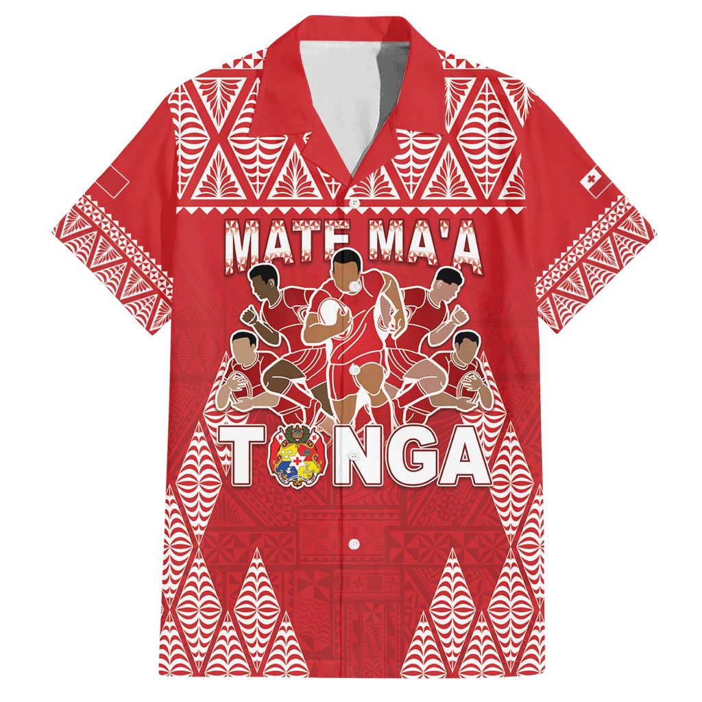 Custom Tonga Rugby Family Matching Summer Maxi Dress and Hawaiian Shirt Tonga Mate Ma'a Take The Lead