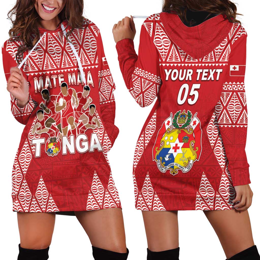 Custom Tonga Rugby Hoodie Dress Tonga Mate Ma'a Take The Lead LT05 - Polynesian Pride
