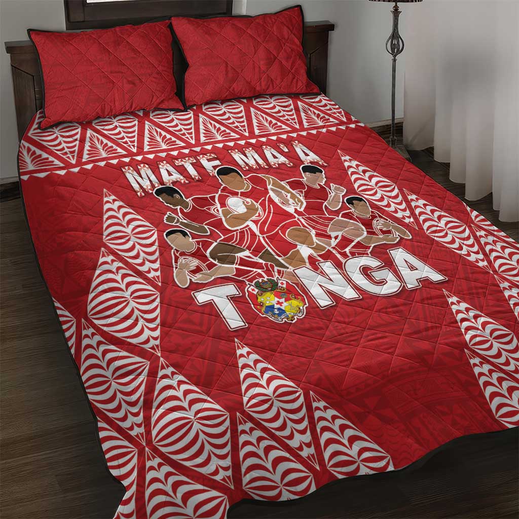 Tonga Rugby Quilt Bed Set Tonga Mate Ma'a Take The Lead