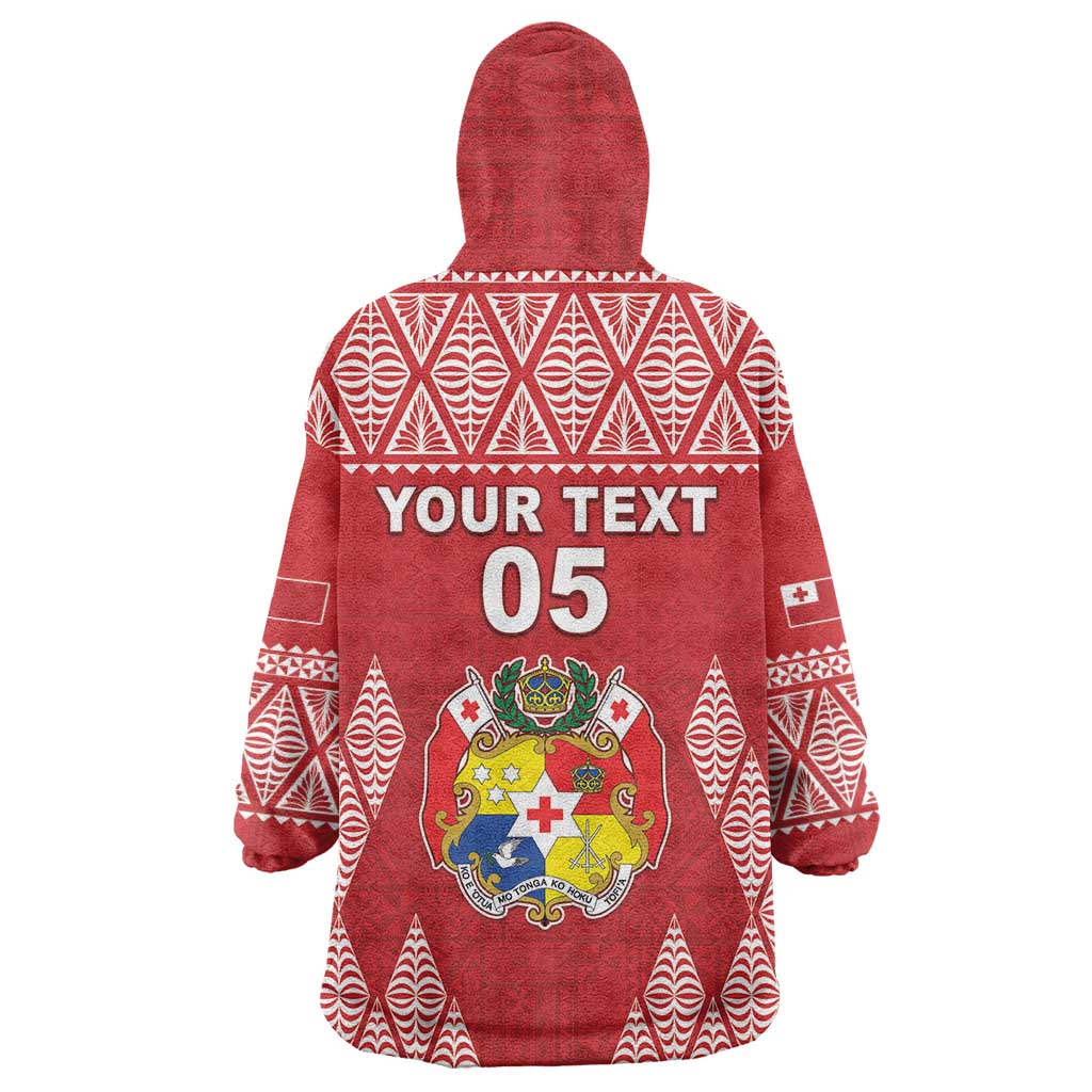Custom Tonga Rugby Wearable Blanket Hoodie Tonga Mate Ma'a Take The Lead LT05 - Polynesian Pride