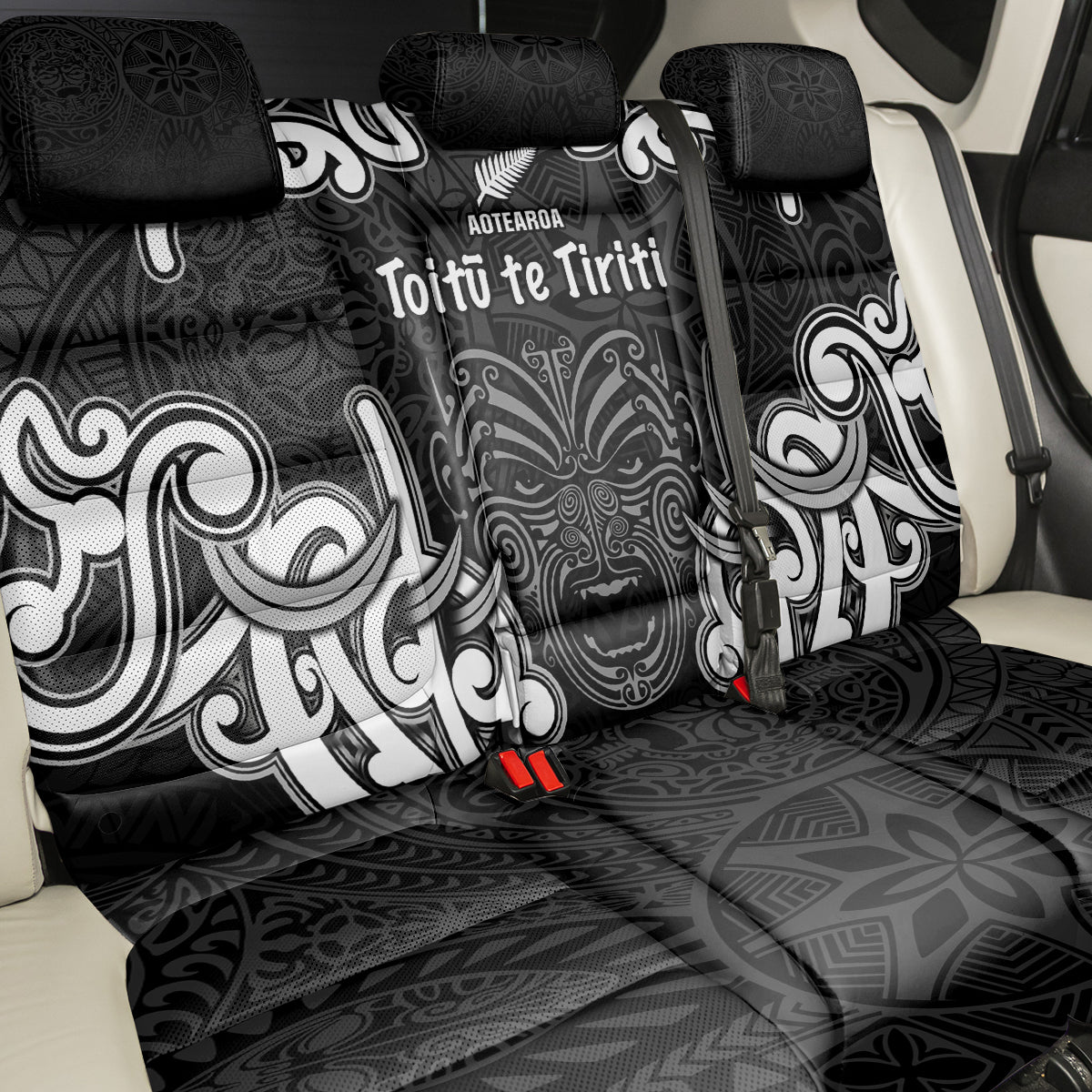 Aotearoa Back Car Seat Cover Toitu Te Tiriti O Waitangi LT05 - Polynesian Pride