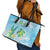 2025 Aloha Hawaii Leather Tote Bag Tropical Flowers And Honu