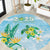 2025 Aloha Hawaii Round Carpet Tropical Flowers And Honu