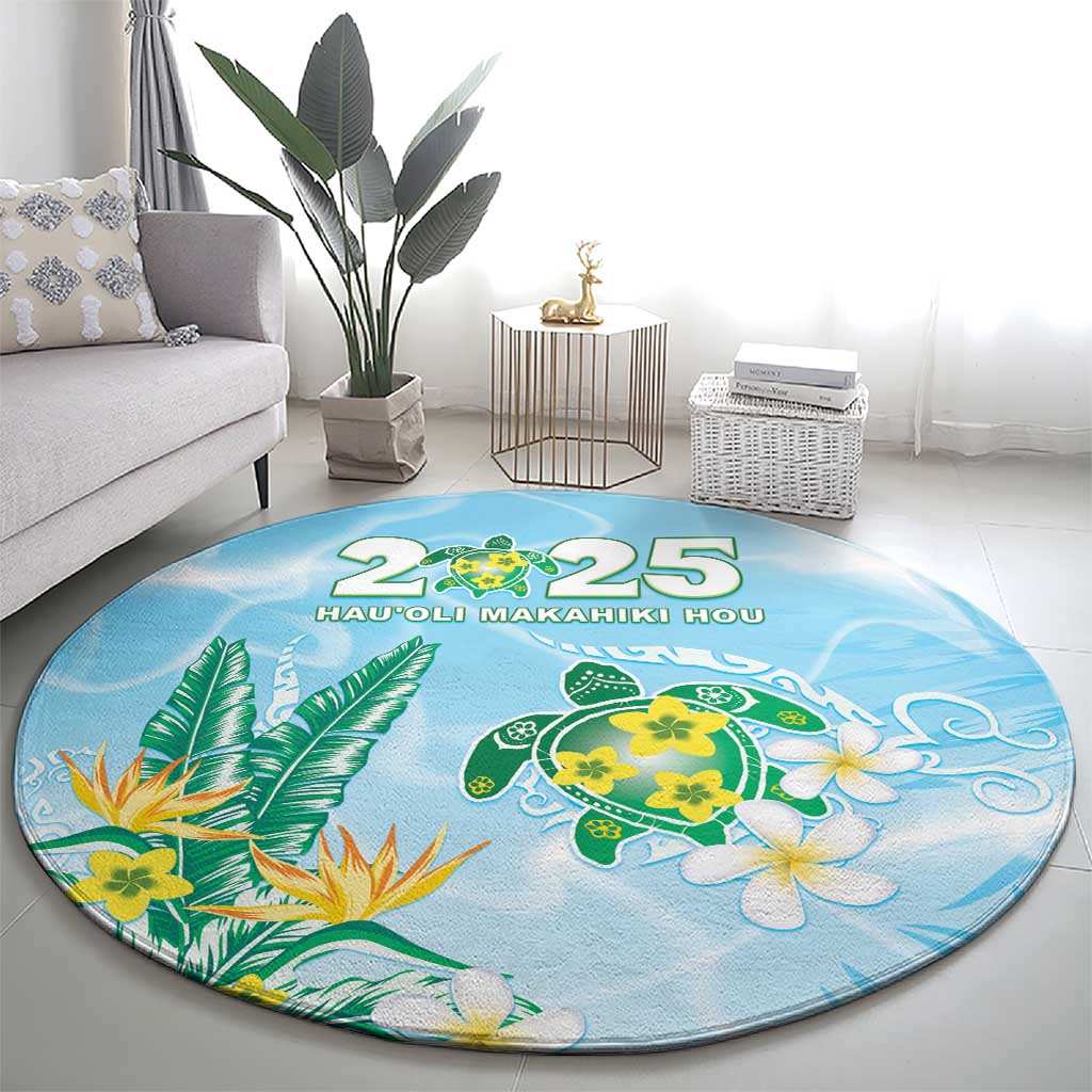 2025 Aloha Hawaii Round Carpet Tropical Flowers And Honu