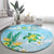 2025 Aloha Hawaii Round Carpet Tropical Flowers And Honu