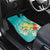 Hawaii Honu Car Mats Tropical Flowers Turquoise Gradient