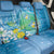 Hawaii Honu Back Car Seat Cover Tropical Flowers Blue Gradient