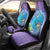 Hawaii Honu Car Seat Cover Tropical Flowers Purple Gradient