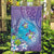 Hawaii Honu Garden Flag Tropical Flowers Purple Gradient