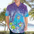 Hawaii Honu Hawaiian Shirt Tropical Flowers Purple Gradient