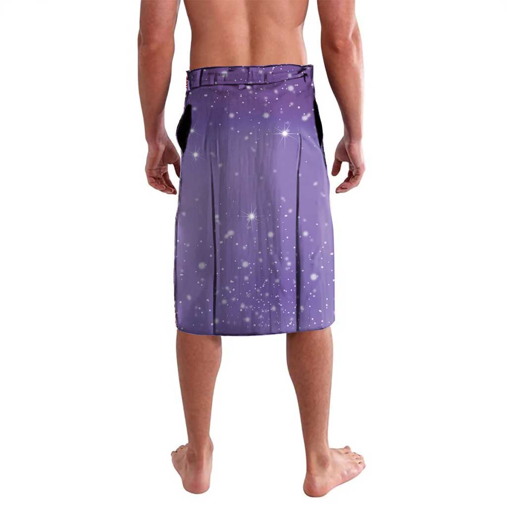 Hawaii Honu Lavalava Tropical Flowers Purple Gradient