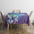 Hawaii Honu Tablecloth Tropical Flowers Purple Gradient